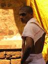 The triple lines denote a member of the cult of Shiva.